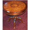 Image 1 : INLAY ANTIQUE STYLE ROUND CARD TABLE
