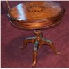 Image 2 : INLAY ANTIQUE STYLE ROUND CARD TABLE