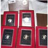 Image 1 : (5X$) GEM PROOF SILVER IKE DOLLARS, ALL IN PRESENTATION CASES SAN FRANCISCO MINT