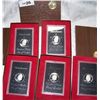 Image 2 : (5X$) GEM PROOF SILVER IKE DOLLARS, ALL IN PRESENTATION CASES SAN FRANCISCO MINT