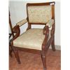 Image 2 : ANTIQUE STYLE UPHOLSTERED FINE ARM CHAIR