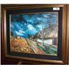 Image 1 : MAURICE de VLAMINCK " LES CHAUMEIRES" C. 1960, CUSTOM FRAMED 29T X 33.5W