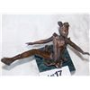 Image 1 : "FALLING" LIMITED EDITION BRONZE SCULPTURE BY DENNIS SMITH, 7T X7W. ON BASE