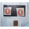 Image 2 : LOT OF (3) RARE STAMPS, INCLUDING  WASHINGTON & LINCOLN, 3 & 6 CENT STAMPS