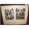 Image 1 : "RACES OF MANKIND"  FRAMED PRINT 17T X 21 W