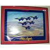 Image 1 : 1987 BLUE ANGELS POSTER, SIGNED BY ARTIST & PILOTS, FRAMED 28T X 39W