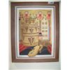 Image 2 : TONI TENTER, OIL ON CANVAS PAINTING, STILL LIFE WITH AMERICAN INDIAN BASKET & MOCCASIN, FRAMED 29X33
