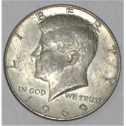 1969-D KENNEDY SILVER HALF U.S. DOLLAR *NICE EARLY KENNEDY*!!