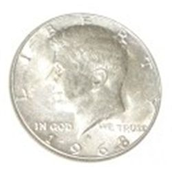 1968-D KENNEDY SILVER HALF DOLLAR *NICE EARLY HALF DOLLAR*!! HALF DOLLAR CAME OUT OF SAFE BOX!!