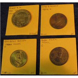 6. John Tyler Medal; Herbert Hoover Medal; John Q. Adams Medal; Copy 1855 Blake & Co. $20 California