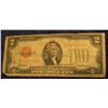 Image 1 : 33. Series 1928 C U.S. "Red Seal" $2 Note. Missing LL corner.