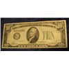 Image 1 : 37. Series 1934A $10 Federal Reserve Note. VG. Tape stains on reverse.