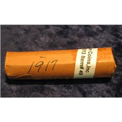 49. 1917 P Solid Date Roll of U.S. Lincoln Cents. Circulated.