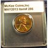 Image 1 : 286. 1939 P Proof  Lincoln Cent in a Snaptight case.