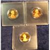 Image 1 : 293. 1979 S, 80 S, & 81 S Proof Lincoln Cents in Snaptight cases.