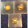 Image 2 : 293. 1979 S, 80 S, & 81 S Proof Lincoln Cents in Snaptight cases.