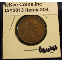 304. 1913 P Lincoln Cent. EF 40.