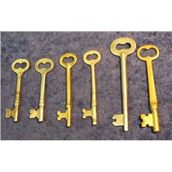 335. Group of six different Skeleton Keys.