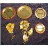 Image 2 : 347. Large Sterling Silver Floral Pin (missing one set); Hawkeye State Tie Pin; & (4) Different Pin 
