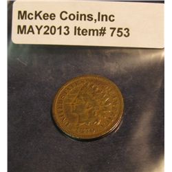 753. 1870 Indian Head. G-4.