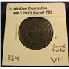 Image 1 : 793. 1864 Nova Scotia Large Cent. VF. Some ticks.