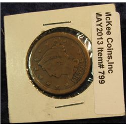 799. 1850 U.S. Large Cent. VG-8.