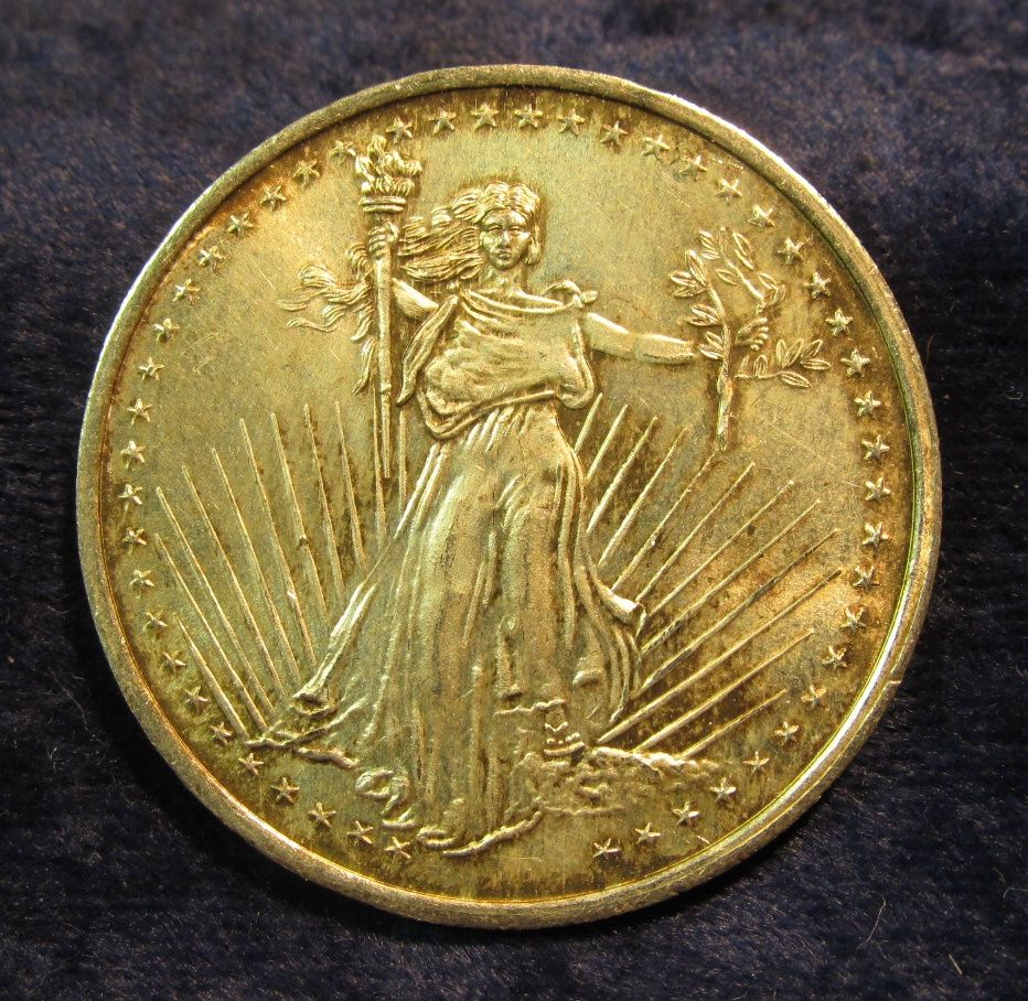 805 Silver Towne Winchester Indiana One Ounce 999 Fine Silver St Gaudens Design Toned