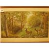 Image 1 : Framed watercolour of deer and landscape, by Eileen A Soper, 18x11" £120-180...