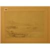 Image 1 : Framed pencil and wash of harbour scene by W. M. Callow, 14x9" £120-180...
