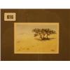 Image 1 : Framed watercolour of African landscape, initialled RGG, 5x3" £10 - 20...