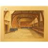 Image 1 : Framed watercolour of baronial hall by A. M. Fitchley, 14x10" £30 - 50...