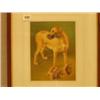 Image 1 : Framed oil of Great Dane dog and puppies by James Grey RHA, 7x10" £200 - 300...