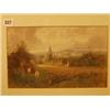Image 1 : Framed watercolour of women and children in landscape by Richard Wane 1870, 12x7" £280 - 320...