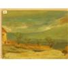 Image 1 : Unframed oil of French landscape by Augustus John, 22x18" restored £300 - 500...