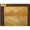 Image 1 : Framed watercolour of wreck in Hong Kong harbour initialled MM, 6x5" £40 - 60...