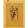 Image 1 : Framed watercolour of lady dancing by J. Cheret, 5x7" £80 - 120...