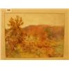 Image 1 : Framed watercolour of a forest by Charles Collins 1916, 14x11" £150 - 200...
