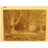 Image 1 : Framed watercolour of forest scene by G. Clausen, 12x9" £100 - 200...