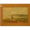 Image 1 : Framed watercolour of kelp gatherers by T. Marshall, 10x6" £100 - 150...