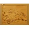 Image 1 : Framed watercolour/ink of mountain village by Jean Dufy, 15x12" £200 - 300...