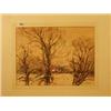 Image 1 : Framed watercolour of winter scene by Utrillo, 14x10" £50 - 80...