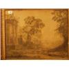 Image 1 : Framed watercolour of 18th century figures with animals in the style of Claude, 19x15" £500 - 600...