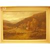 Image 1 : Framed oil of castle and landscape by Gilbert S. Wright, 18x11" £120-180...