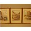 Image 1 : Three framed watercolours of continental landscapes, 7x10" £80 - 120...