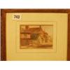 Image 1 : Framed watercolour of village scene by H. A. Payne, 5x3" £80 - 120...