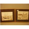 Image 1 : Framed pair of watercolours of Weymouth harbour by Arthur Davies, 9x7" £120-180...