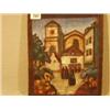 Image 1 : Framed oil of people in street by G. Owen 1927, 10x11" £200 - 300...