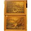 Image 1 : Pair of oils of primitive sea scapes signed and dated 1929, 24x16" £60 - 80...