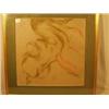 Image 1 : Framed crayon of a nude woman initialled V. B. 19x20" £80 - 120...