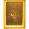 Image 1 : Framed oil of peasant lighting pipe by W. Page, 11x15" £40 - 60...